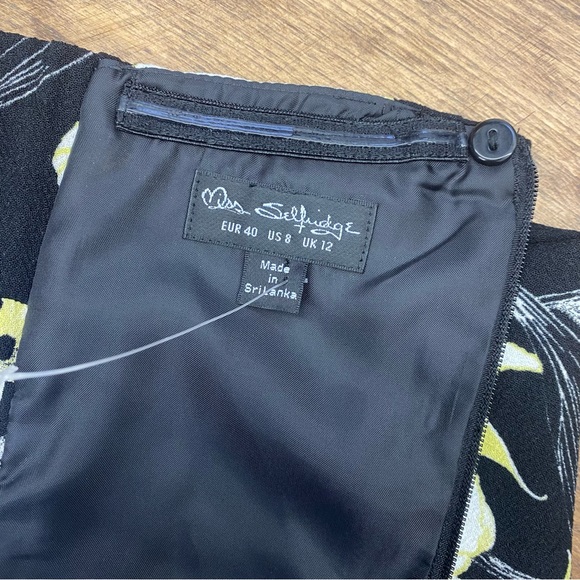 Miss Selfridge Black, Yellow, & White Floral Jumpsuit - Picture 5 of 8